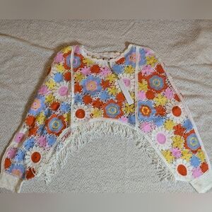 House Of Harlow 1960 Floral Poncho NWT